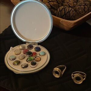 Elegant Multi-Color Stud Earrings Set